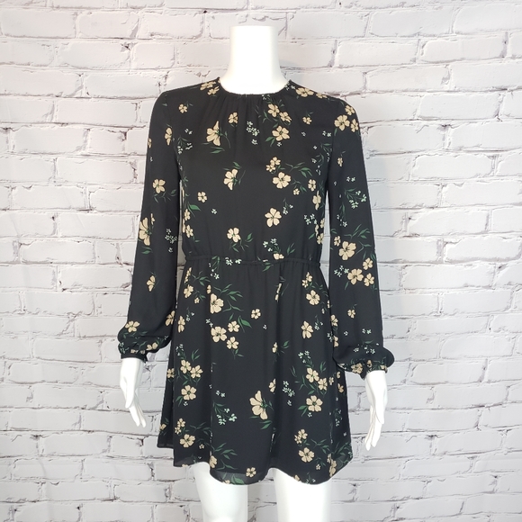 Sunday Best Black Floral Mini Dress